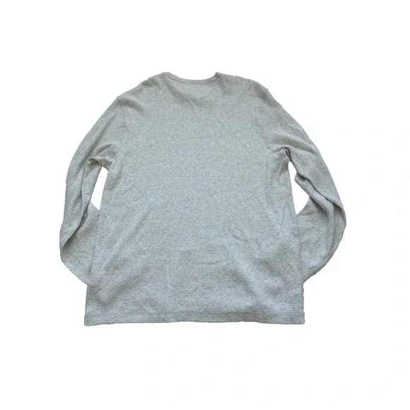 Faherty Mens Light Dove Heather Thermal Surplus Waffle Crew Neck T-Shirt Sz 2XL